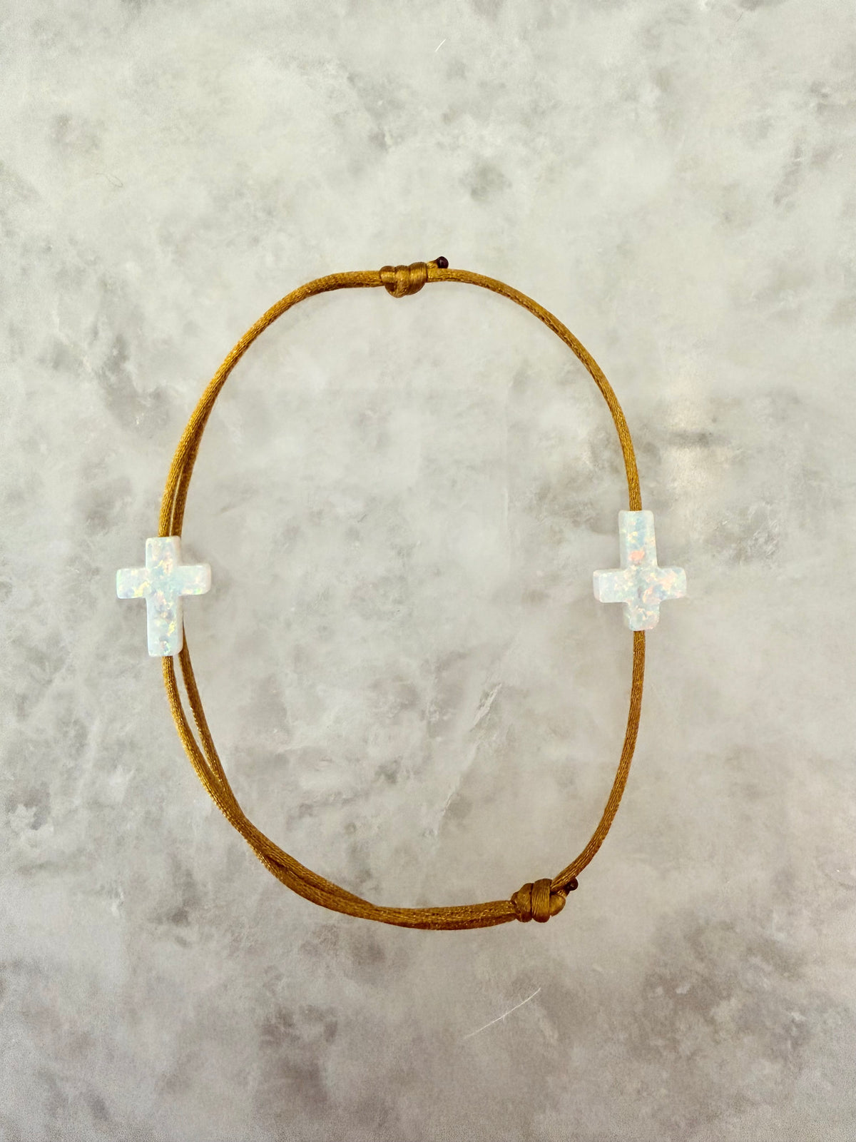 Double Cross Charm Cord Bracelet ☆NEW☆