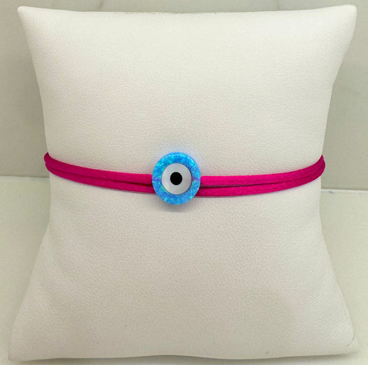 Evil Eye Charm Cord Bracelet