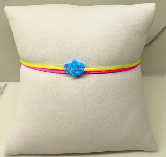 Hamsa Charm Cord Bracelet