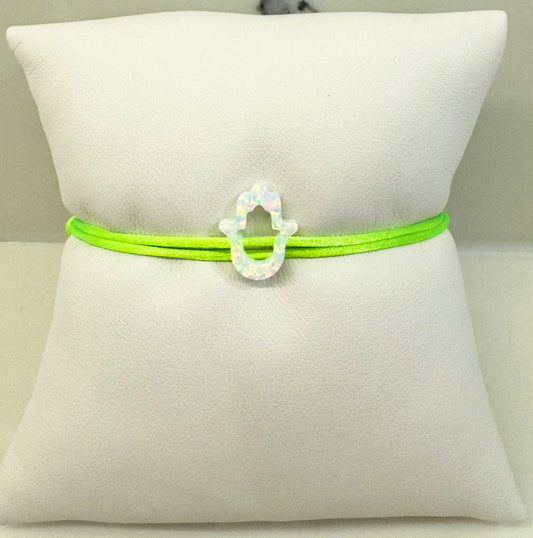 Open Hamsa Charm Cord Bracelet